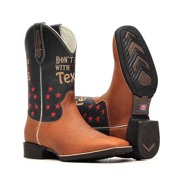 Bota Masculina Don't Mess With Texas - Dallas Bambu | Marinho - Texas B - Bulls Horse - 50032-A-BU