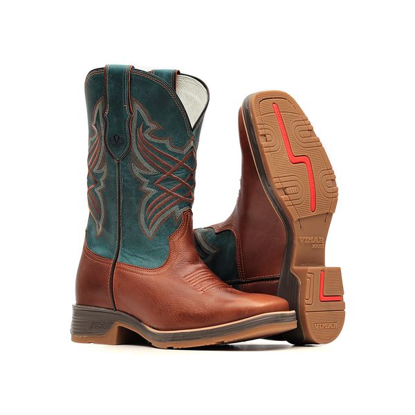 Bota Masculina - Atlanta Café | Dallas Celeste - Strong Shock - Vimar Boots - 81314-B-VR