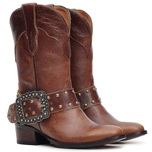 Bota Western Feminina - Atlanta Café / Atlanta Café - Ibiza Café - Vimar - 11232-B-VR