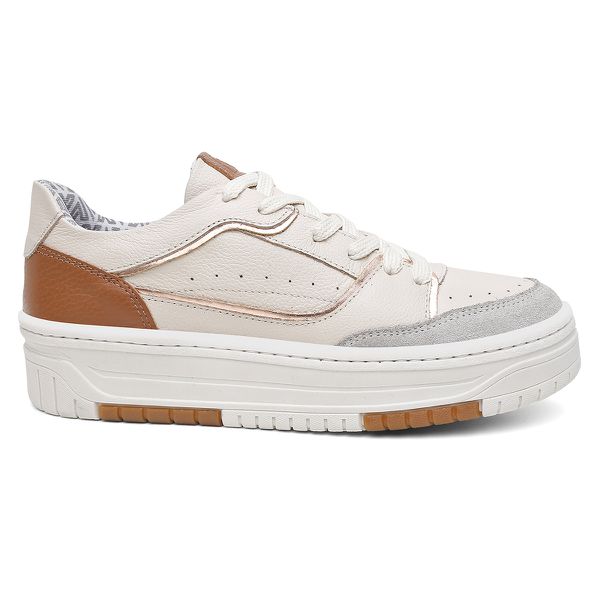 Tênis Feminino Vittal Aura OffWhite Solado Flatform Confort