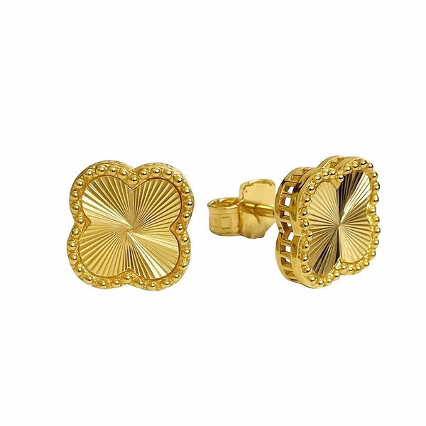 Brinco Trevo em Ouro 18K Amarelo