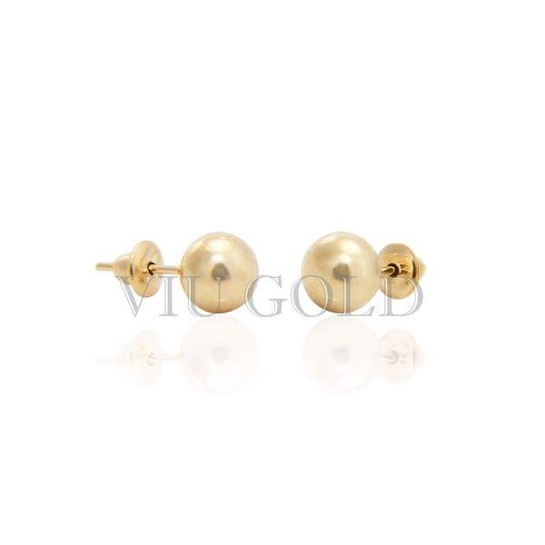 Brinco bola em ouro 18k amarelo de 5.0 mm