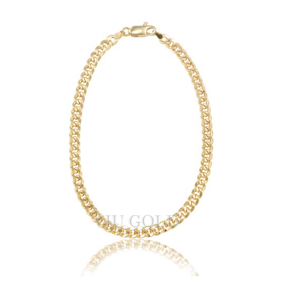 Pulseira em ouro 18K com elo Groumet