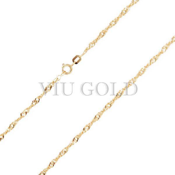 Corrente Singapura de 40cm em ouro 18k amarelo