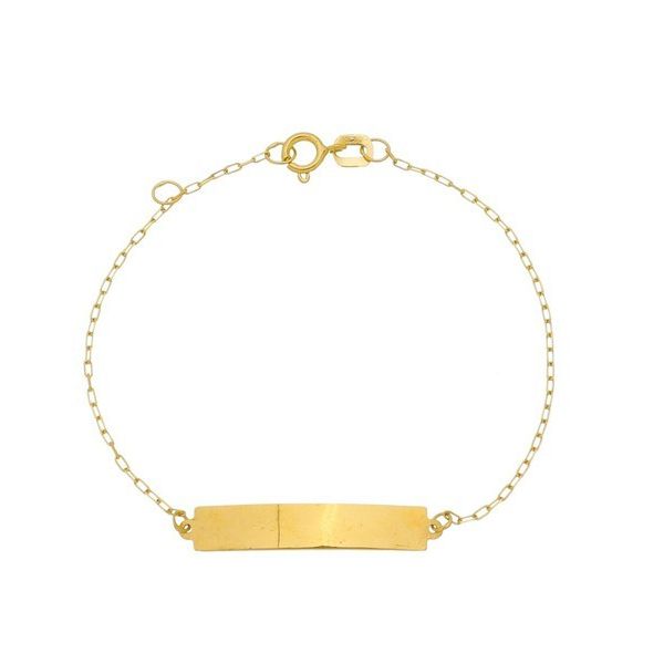 Pulseira Infantil Chapinha com Corrente Cartier em Ouro 18k