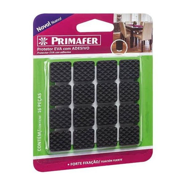 PROTETOR EVA COM ADESIVO 2X2CM 16 PÇS - 2111 PRIMAFER
