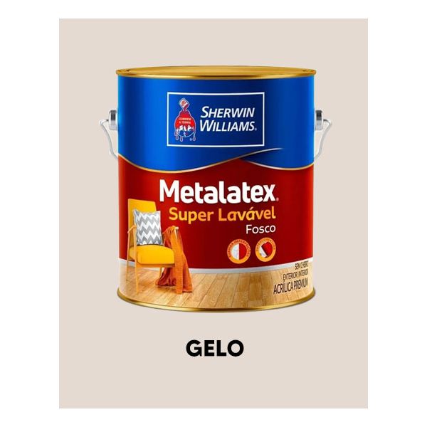 TINTA SUPER LAVÁVEL METALATEX - GELO