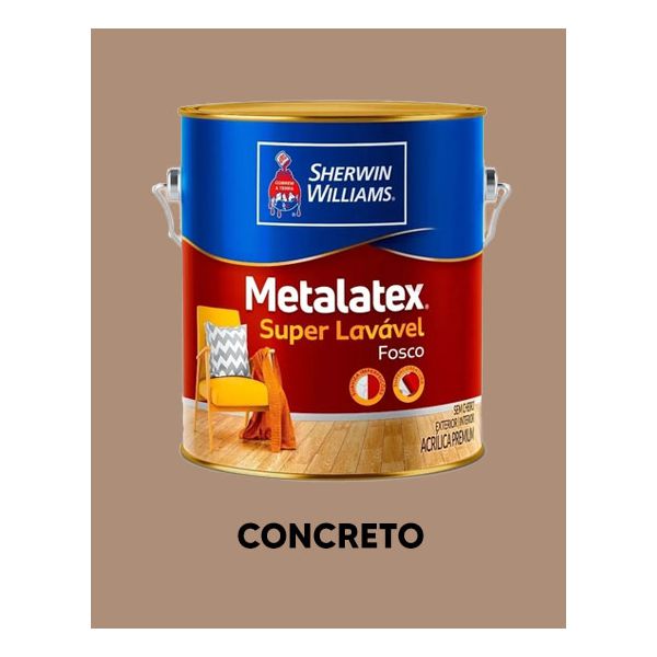TINTA SUPER LAVÁVEL METALATEX - CONCRETO