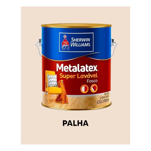 TINTA SUPER LAVÁVEL METALATEX - PALHA