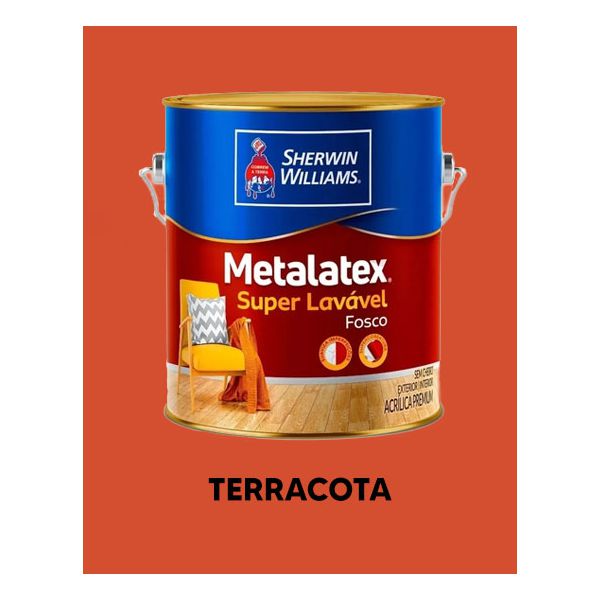 TINTA SUPER LAVÁVEL METALATEX - TERRACOTA