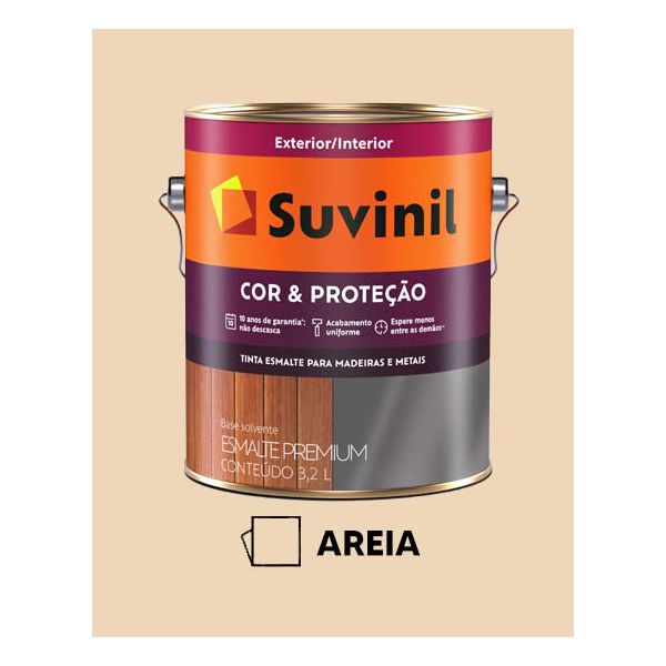 Esmalte Cor e Proteção Acetinado Suvinil - Areia