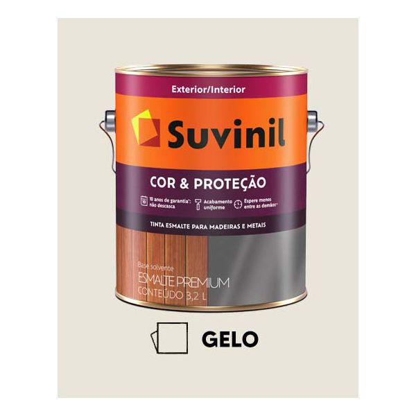 Esmalte Cor e Proteção Acetinado Suvinil - Gelo