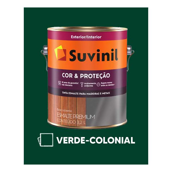 Esmalte Cor e Proteção Acetinado Suvinil - Verde-colonial