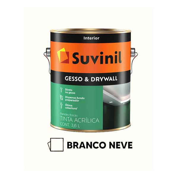 Tinta Gesso e Drywall Suvinil - Branco Neve