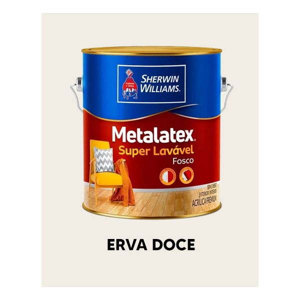 TINTA SUPER LAVÁVEL METALATEX - ERVA DOCE