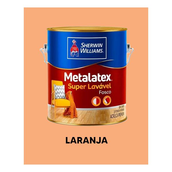 TINTA SUPER LAVÁVEL METALATEX - LARANJA