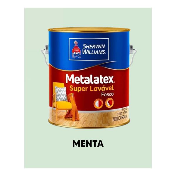 TINTA SUPER LAVÁVEL METALATEX - MENTA