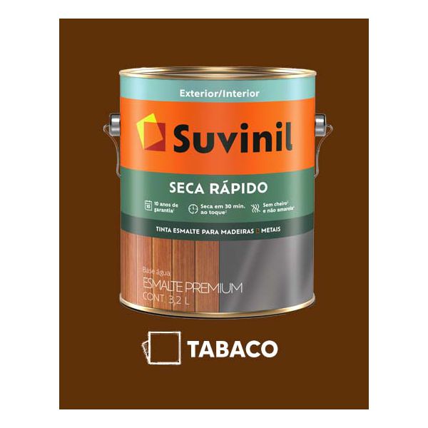 Esmalte Seca Rápido Brilhante Suvinil - Tabaco