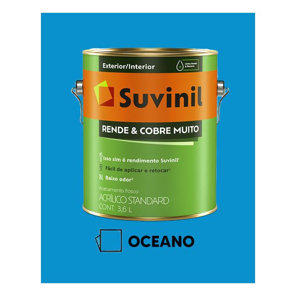 Tinta Rende e Cobre Muito Suvinil - Oceano