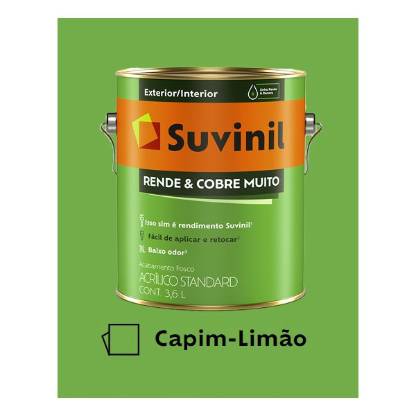 Tinta Rende e Cobre Muito Suvinil - Capim-limão