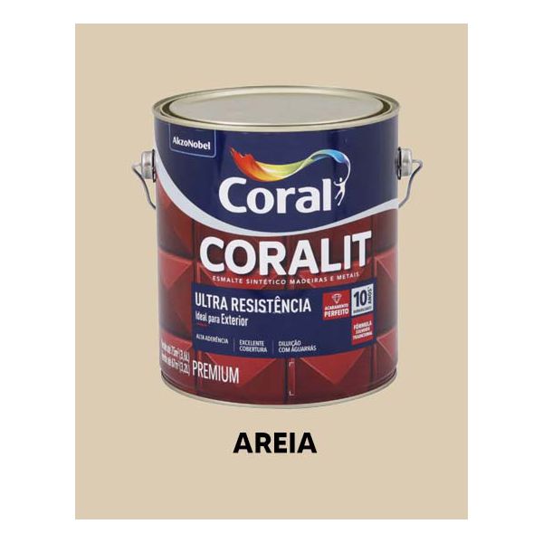 Esmalte Sintético Brilhante Coralit - Areia 