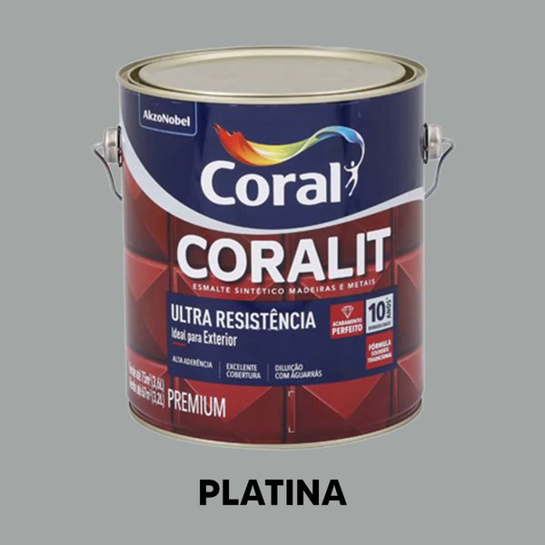 Esmalte Sintético Acetinado Coralit - Platina