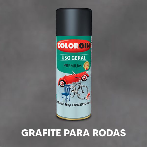 Spray Uso Geral Colorgin - Grafite Para Rodas