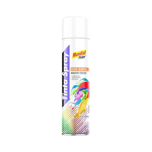Spray Uso Geral Mundial Prime - Branco Semi Brilho
