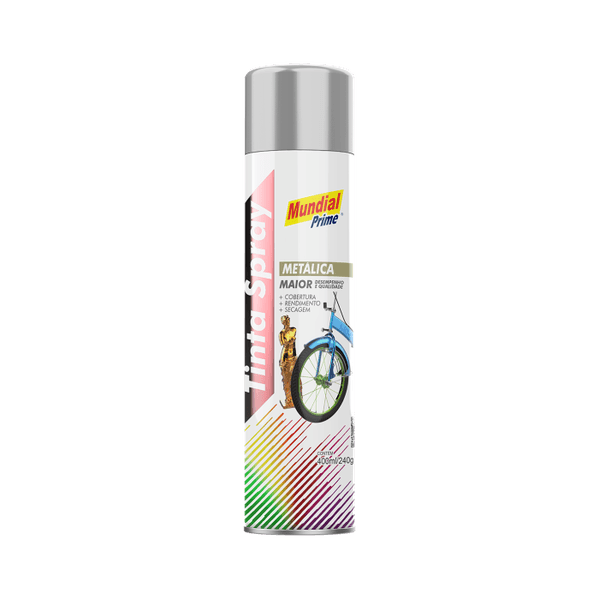 Spray Metálico Mundial Prime - Prata