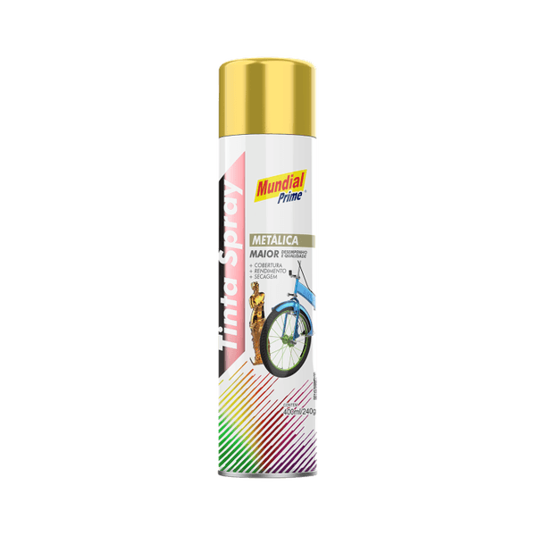 Spray Metálico Mundial Prime - Ouro