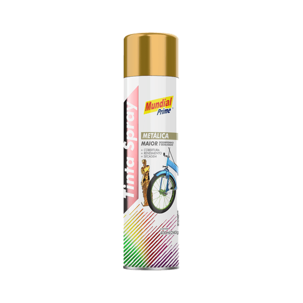 Spray Metálico Mundial Prime - Dourado