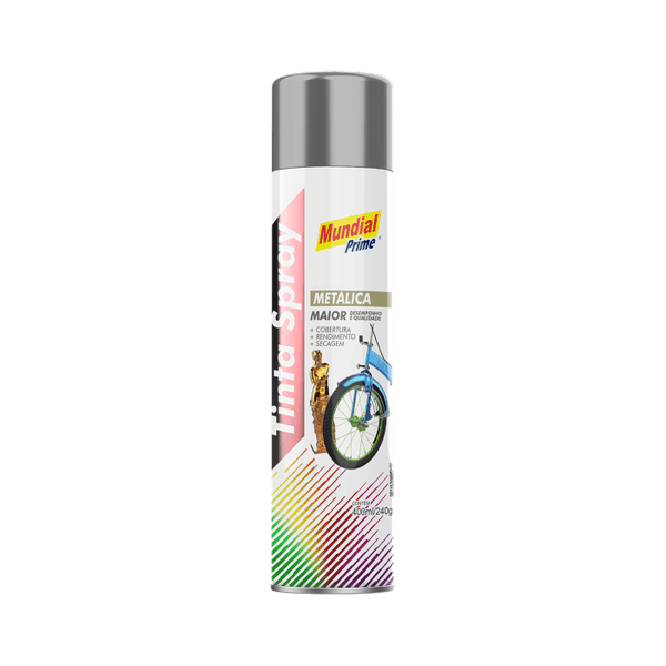 Spray Metálico Mundial Prime - Alumínio 