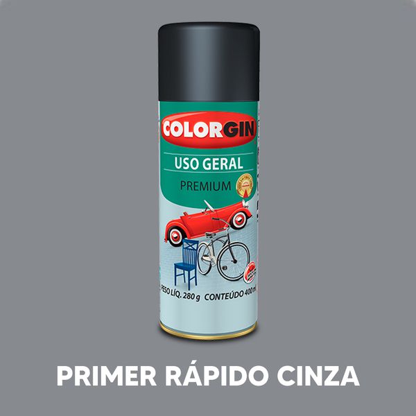 Spray Uso Geral Colorgin - Primer Rápido Cinza
