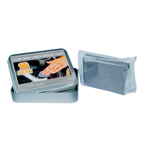 CLAY BAR MAGICO CINZA MEDIO 160GR KERS