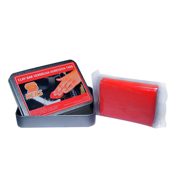 CLAY BAR MAGICO VERMELHO AGRESSIVA 160GR KERS