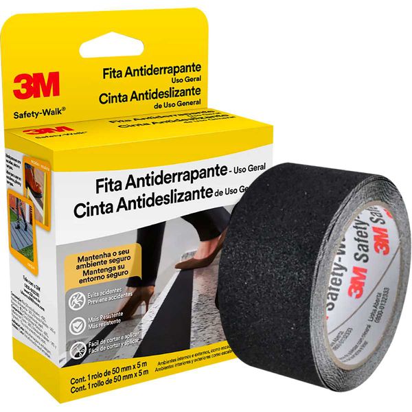 Fita Antiderrapante Uso Geral 3M - Preto