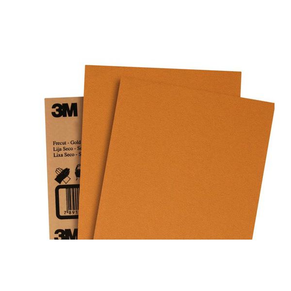 PACOTE 50 UNIDADES LIXA SECO P120 OURO 326U 3M