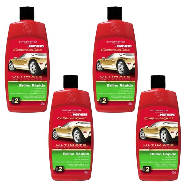 PACOTE COM 4 UNIDADES BRILHO RÁPIDO SEM SILICONE MOTHERS