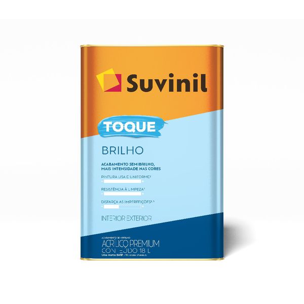 Tinta Para Parede 18l Toque Brilho Semi Brilho Suvinil - Branco Neve