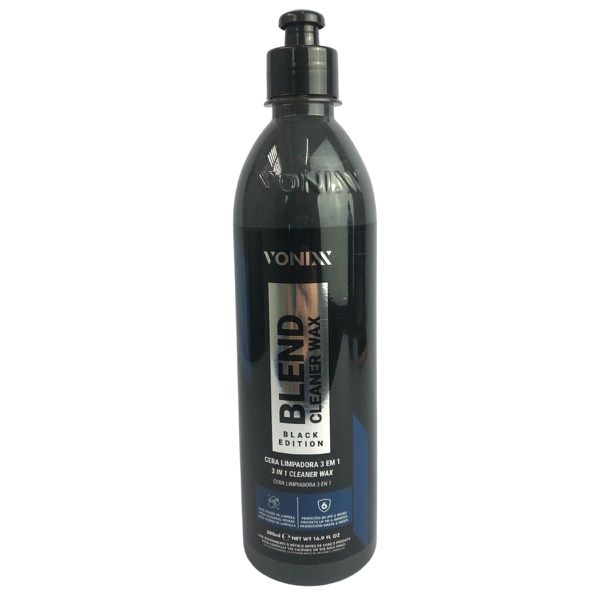CERA POLIDORA BLEND CLEANER BLACK WAX 0,5L LIMPEZA PROTEÇÃO BRILHO