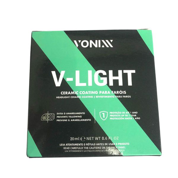CERAMIC COATING FAROIS V-LIGHT 20ML EVITA AMARELAMENTO DURA ATÉ 1 ANO