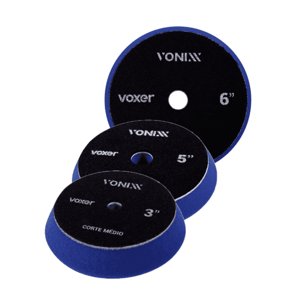 BOINA CORTE MEDIO AZUL ESCURO 6" VOXER VELCRO ROTATIVA OU ROTO-ORBITAL