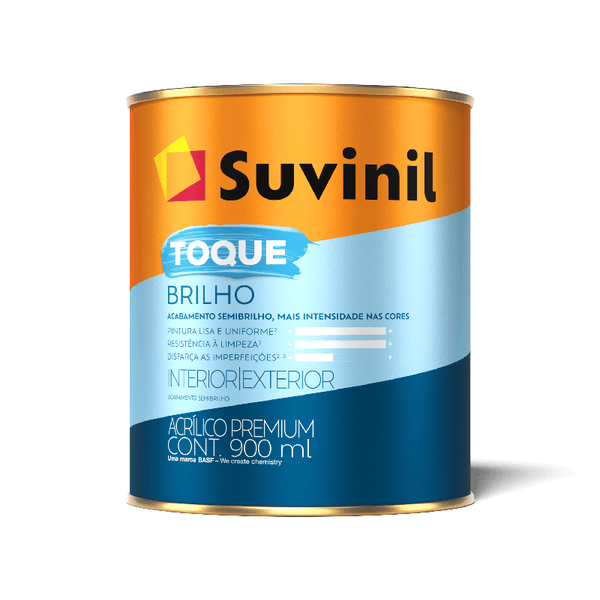 Tinta Para Parede 900ml Toque Brilho Semi Brilho Suvinil - Branco Neve