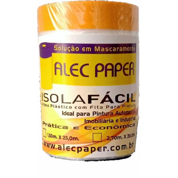 FILME PLÁSTICO COM FITA CREPE 0,55M X 25M ALEC