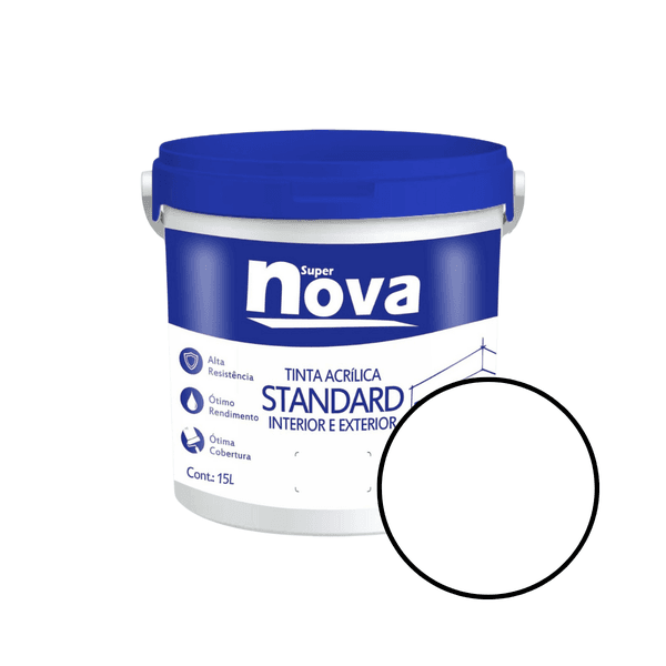 TINTA ACRíLICA FOSCO RENDE MUITO BRANCO - SUPER NOVA 15 Litros
