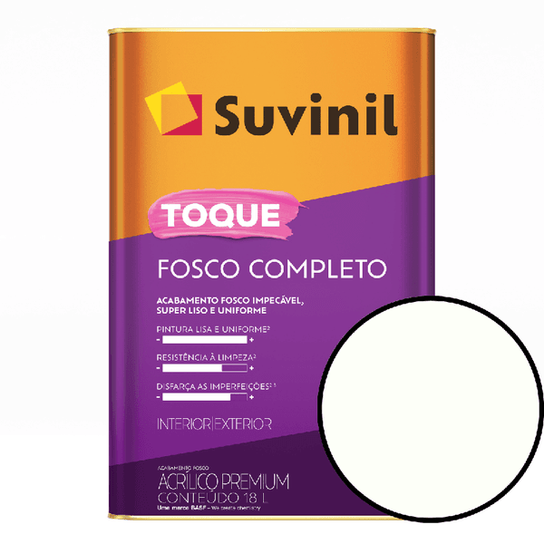 Tinta Para Parede 18 Litros Toque Fosco Completo Suvinil - Branco Neve