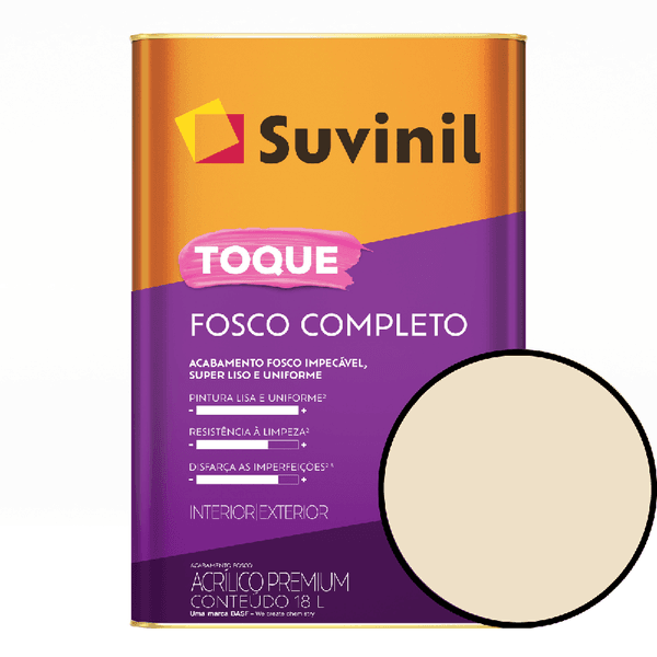Tinta Para Parede 18 Litros Toque Fosco Completo Suvinil - Areia