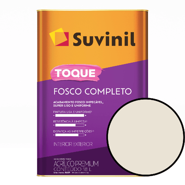 Tinta Para Parede 18 Litros Toque Fosco Completo Suvinil - Algodão Egípcio
