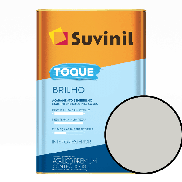 Tinta Para Parede 18 Litros Toque Brilho Semi Brilho Suvinil - Crômio