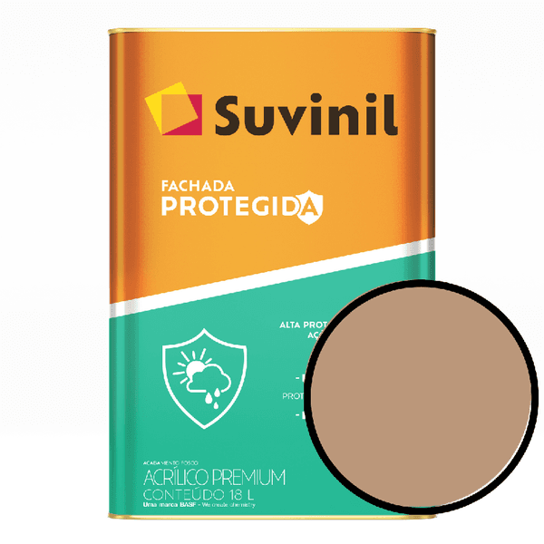 Tinta AcrÍlica 18 Litros Fachada Protegida Fosco Suvinil - Castanha Portuguesa